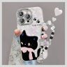 适用苹果17华为VIVO/OPPO小米iPhone16贝壳纹眨眼小猫防摔手机壳商品图