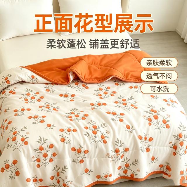 夏凉被亲肤透气可机洗舒适空调被薄款单人试睡30天商品图