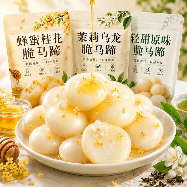 【清甜脆爽】蜂蜜桂花马蹄脆 开袋即食荸荠解腻健康休闲追剧小零食商品图