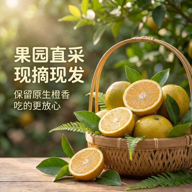 西双版纳新鲜现摘酸甜爆汁丑脐橙商品图