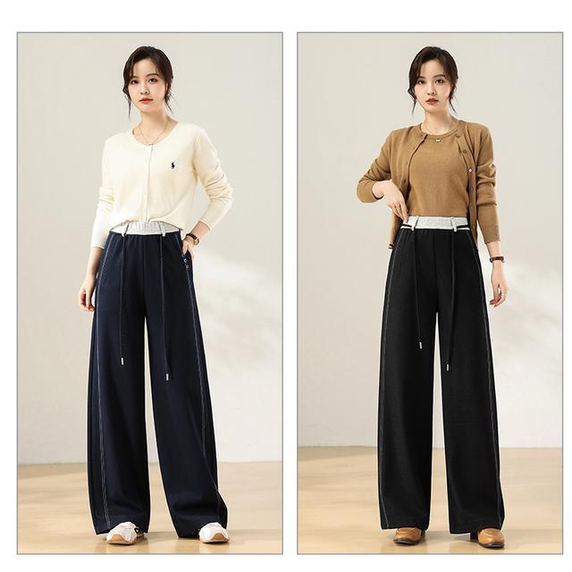 【青花瓷软牛仔】女士高腰青花瓷软牛仔裤2626商品图