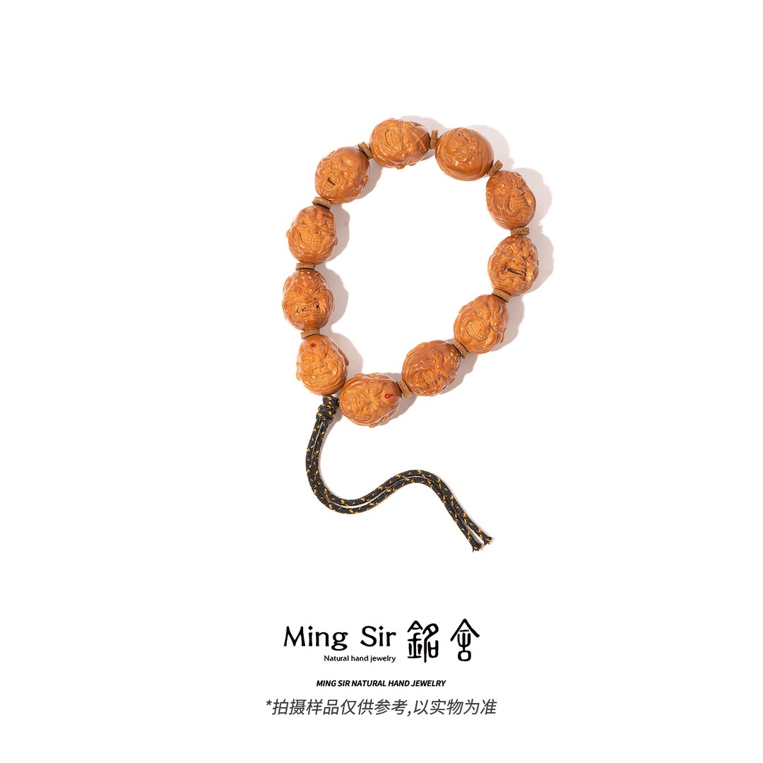 【铭舍 恶僧】橄榄核雕刻恶僧手持文玩-3.21商品图