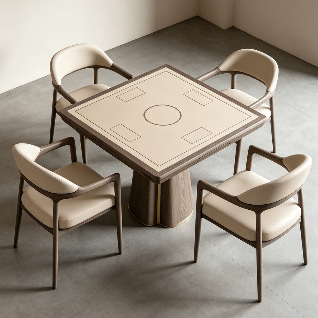 实木掼蛋专用桌椅新中式四方八仙桌麻将打牌桌酒店棋牌室棋牌桌子商品图