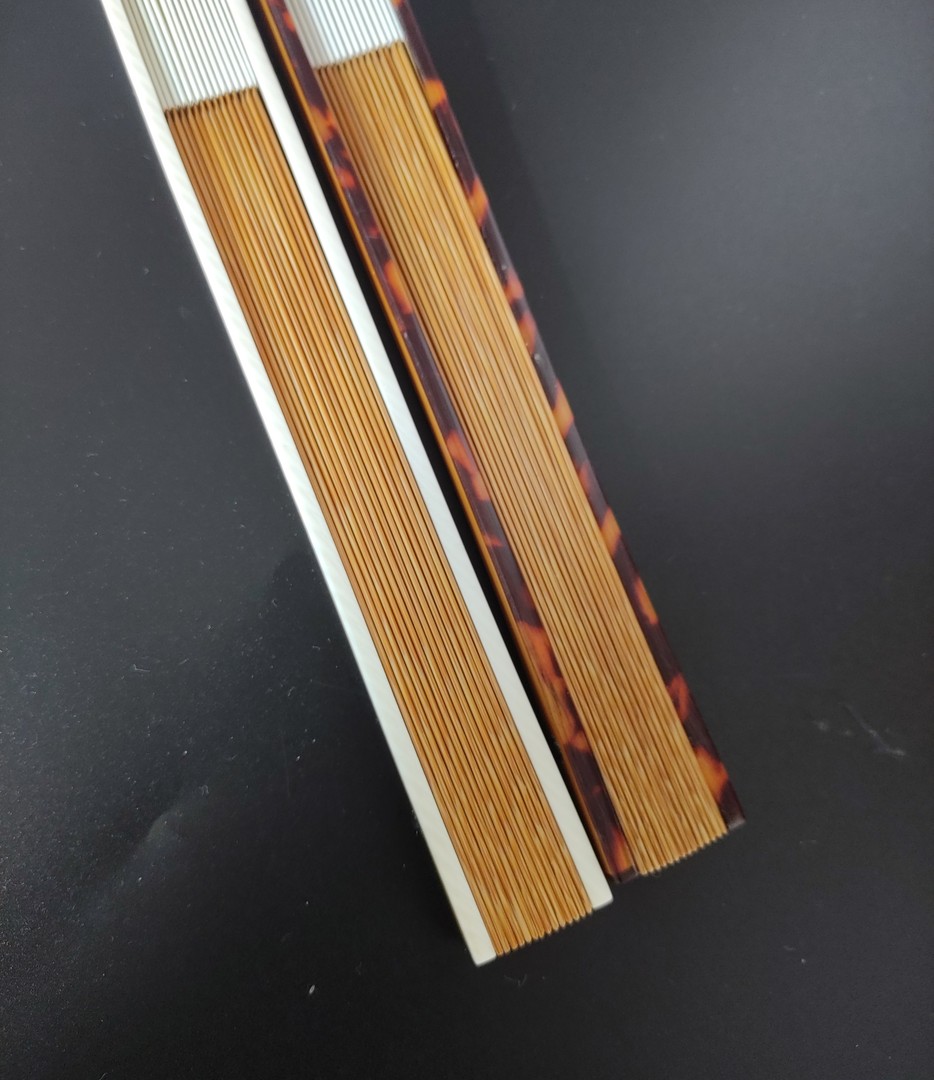 海鲜包边折扇全老玉竹精工文玩折扇9.5寸16方2排口商品图