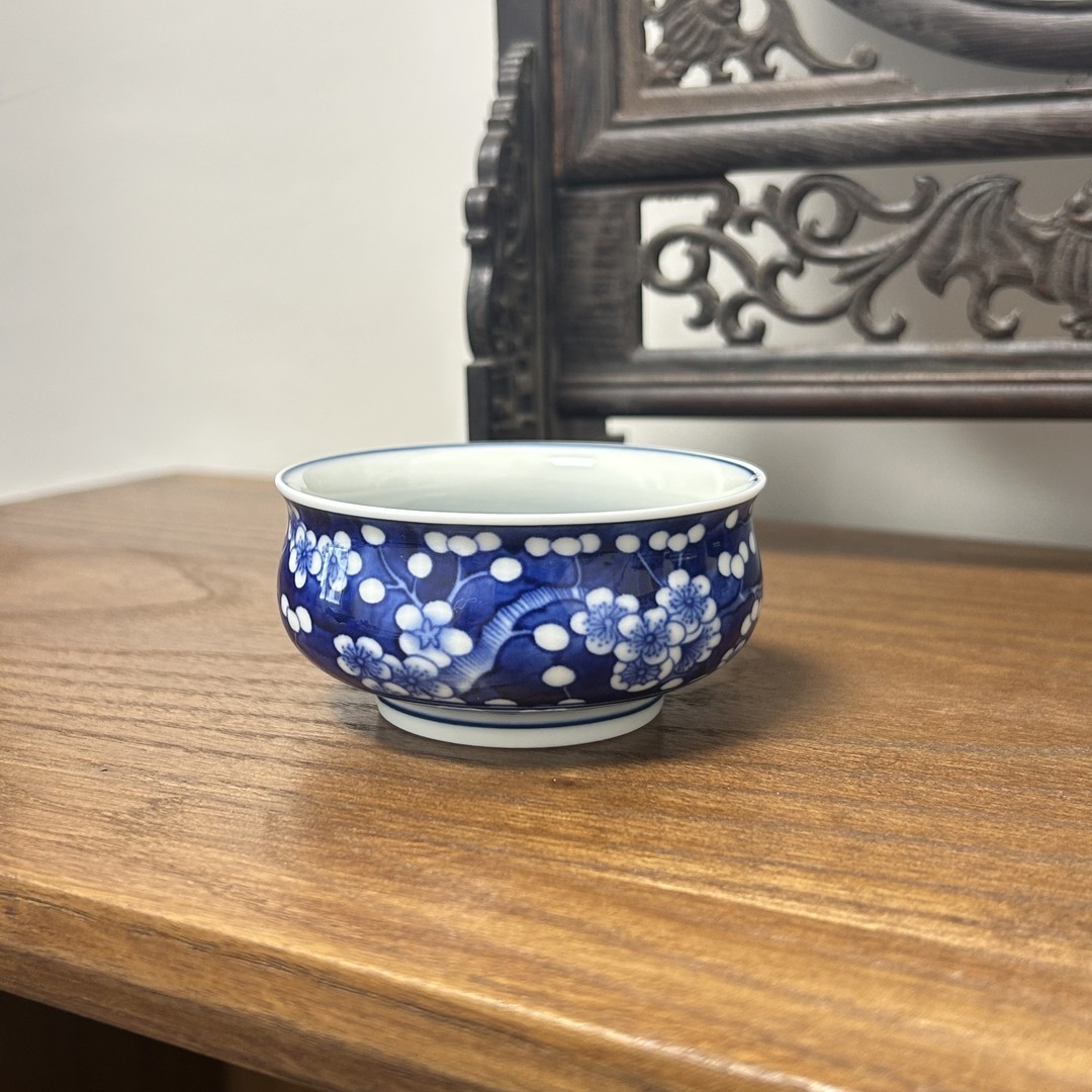 景德镇1004制青花冰梅炉式杯釉下彩家用茶具高温陶瓷容量约80商品图