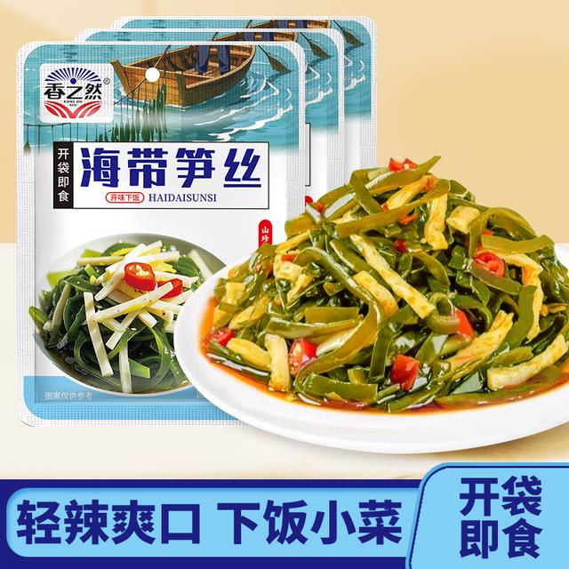 72克*10包小菜海带笋丝新鲜脆口酱菜零食香辣开胃即食下饭菜商品图