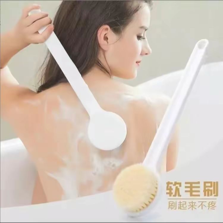 加长手柄洗澡清洁神器长柄沐浴刷子刷家用浴室柔软澡巾软毛洗浴商品图