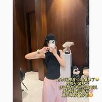 徐秋阳 刚需背心 高弹圆领修身无袖背心 遮副乳纯色无袖上衣15885商品图