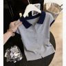 大码polo领短袖t恤女2026夏季新款冰丝百搭显瘦针织上衣女3152商品图