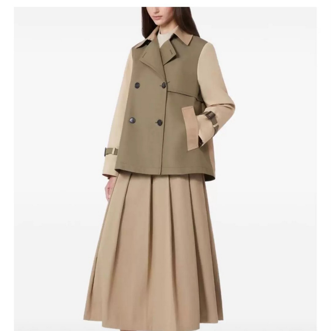 99新 MaxMara 娜娜专属  26春夏女装短款双排扣风衣  撞色商品图