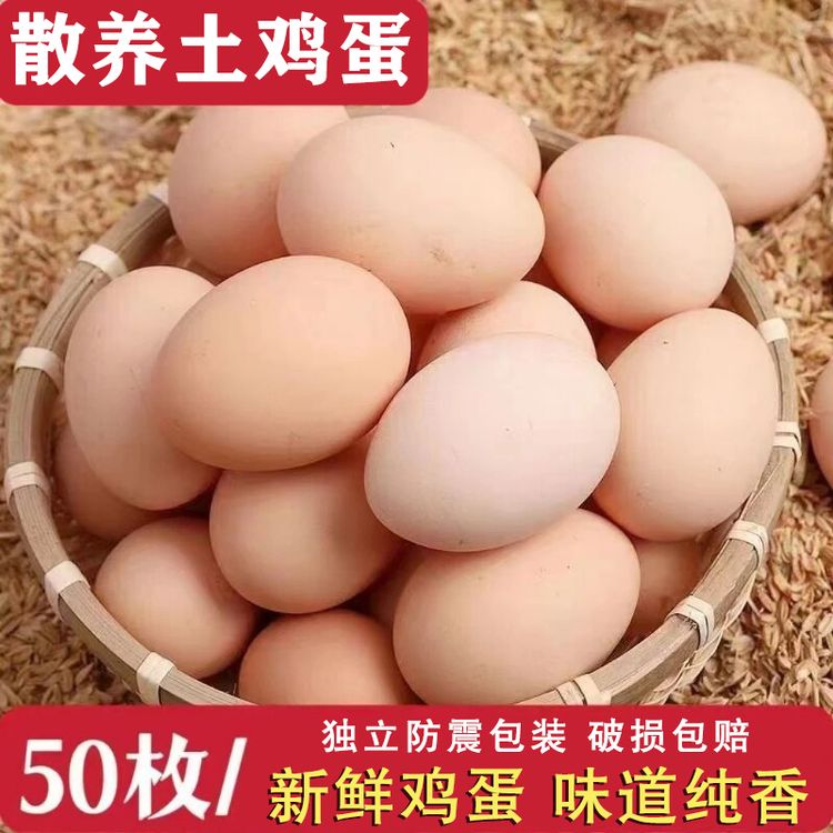 【50枚】山林散养土鸡蛋健康营养新鲜鸡蛋40-50克鲜蛋商品图