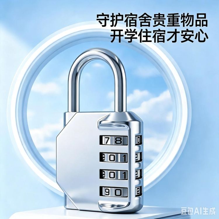 【开学必备】宿舍密码锁储物柜锁迷你抽屉锁U型锁柜子USB电脑锁防盗商品图