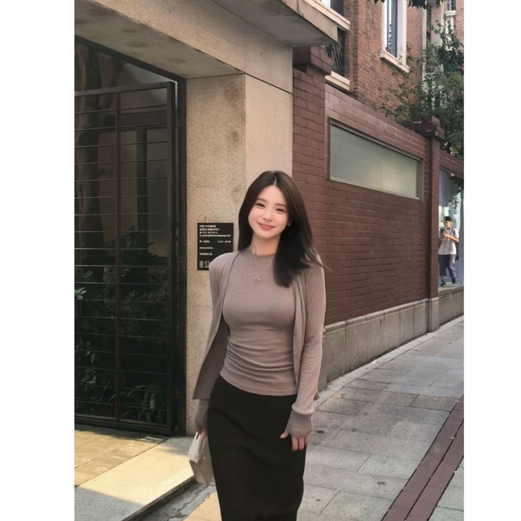 26新款韩系纯欲辣妹气质休闲开衫凉感收腰修身圆领无袖背心两件套商品图