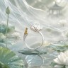 【花见佛】新中式荷花戒指简约高级开口戒指-CJ商品图