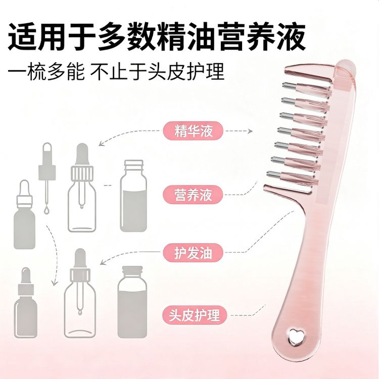 导液梳头皮上液器中药出液精华梳子头发给液头部按摩工具涂抹器商品图