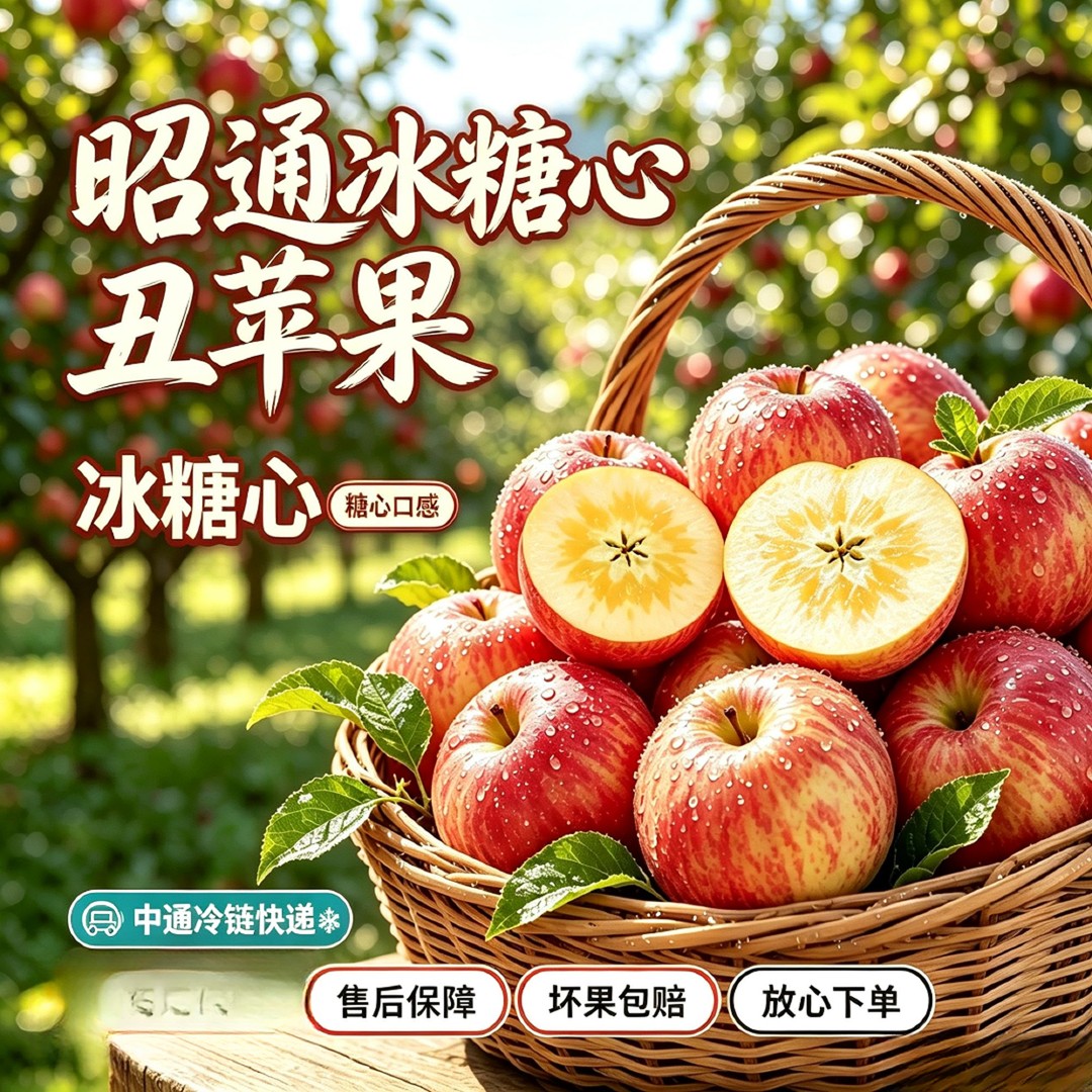 【2026年昭通丑苹果】昭通丑苹果脆甜多汁冰糖心现摘2026年新鲜商品图