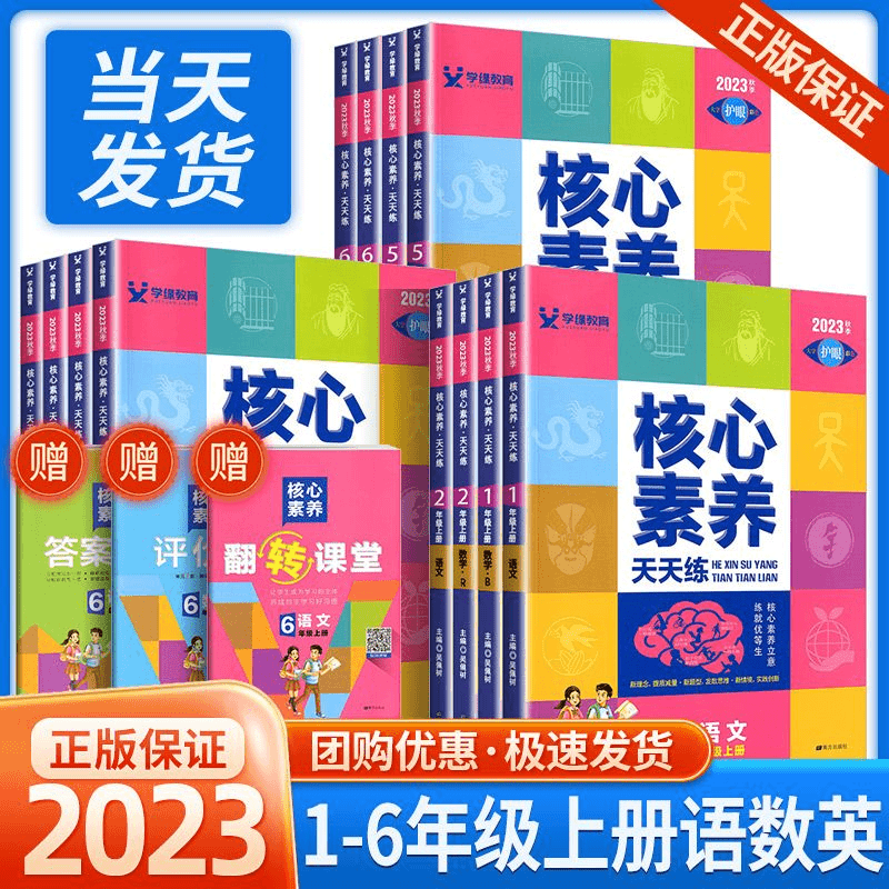 核心素养天天练2023人教版一二三四五六年级下册上册语文数学英语商品图