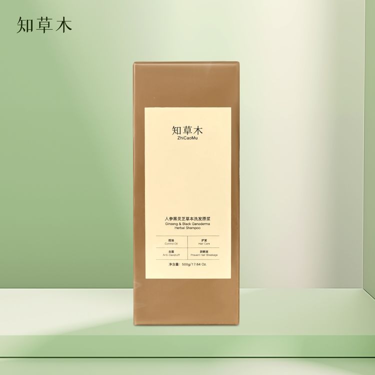 知草木ZhiCaoMu人参黑灵芝草本洗发原浆商品图