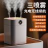 三喷雾大容量加湿器无线充电续航静音床头大雾量小型办公孕妇室内商品图