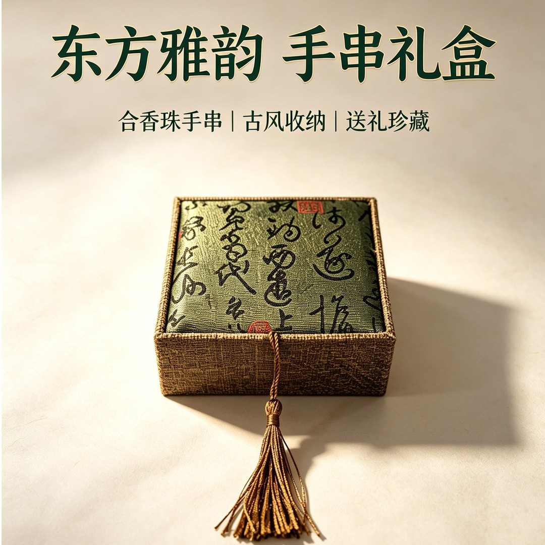 高档国风复古流苏首饰盒中式雅致饰品收纳文玩礼盒商品图