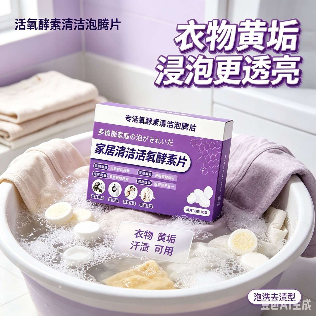 家用厨房衣物油污茶具水壶清洁去污去渍神器多功能去污魔方泡商品图