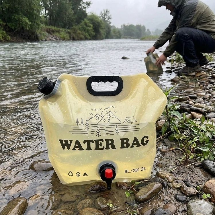 【新人专享】雅峰户外水袋露营便携式水袋加厚带龙头水袋车载储水袋商品图