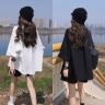大码女装韩系休闲慵懒风宽松遮肉衬衫设计感小众衬衣显瘦短裤商品图