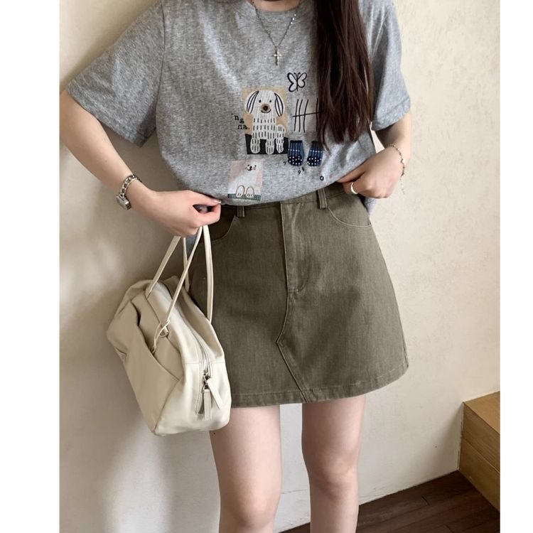 【运费险】大码牛仔半身裙女春夏a字裙短裙显瘦高腰百搭遮胯半裙商品图
