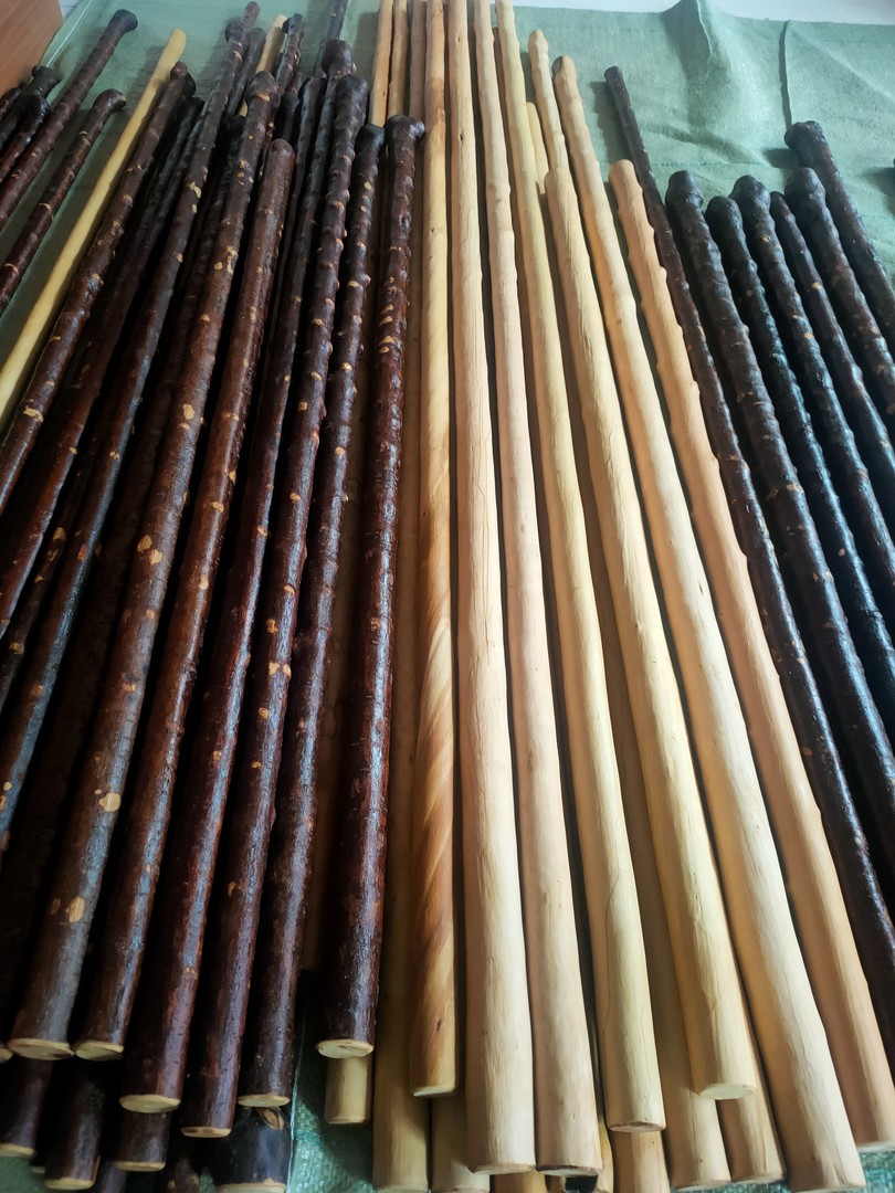 武术棍健身木棍健身短棍武术练功木棍棍子，实心棍，手把件，拐杖商品图