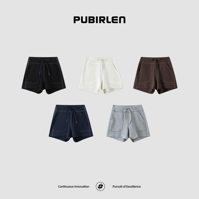 【上新】 PUBIRLEn/普比仑夏季女高腰显瘦凉感薄款休闲运动短裤S06商品图
