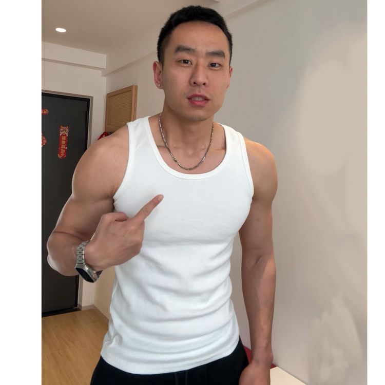 夏季美式运动背心嘻哈重磅棉粗螺纹紧身肌肉健身打底男士T恤潮商品图