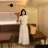【风铃与诗】夏日韩系温柔镂空花边设计感衬衫女半身裙短袖两件套装商品图