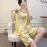 新款新中式棉绸夏短袖套装人造棉绵绸薄款宽松家居服套头国风睡衣商品图