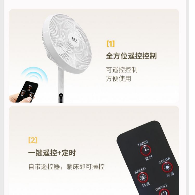 智能遥控家用风扇电风扇落地扇
