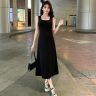 轻奢小众高级感女装宽松休闲慵懒风显瘦长款打底背心裙气质连衣裙商品图