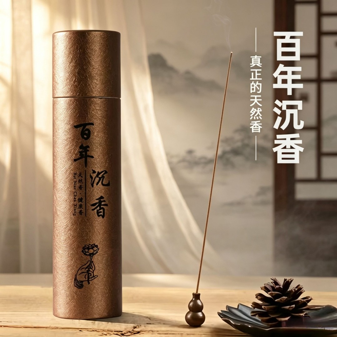 【送香插】百年沉香线香家用中式香-支持试用，拆后使用过可退商品图