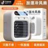 【夏季新品】智能喷雾电风扇家用USB充插两用厨房卧室桌面风扇商品图